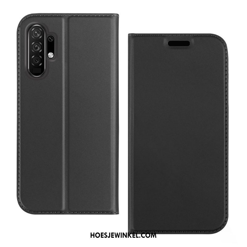 Samsung Galaxy Note 10+ Hoesje Leren Etui Mobiele Telefoon Zwart, Samsung Galaxy Note 10+ Hoesje Folio Ster