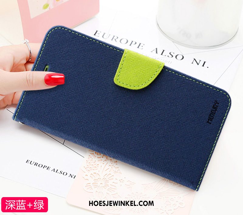 Samsung Galaxy Note 10+ Hoesje Leren Etui Ster Purper, Samsung Galaxy Note 10+ Hoesje Mobiele Telefoon