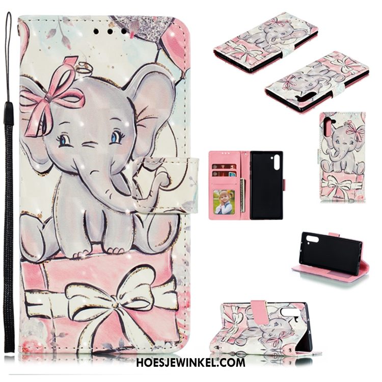 Samsung Galaxy Note 10 Hoesje Mobiele Telefoon Ster Leren Etui, Samsung Galaxy Note 10 Hoesje Blauw Folio