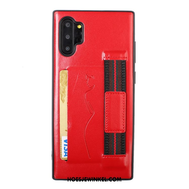 Samsung Galaxy Note 10+ Hoesje Rood Mobiele Telefoon Zacht, Samsung Galaxy Note 10+ Hoesje Ster Kaart