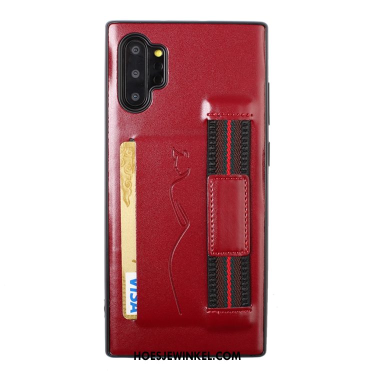 Samsung Galaxy Note 10+ Hoesje Rood Mobiele Telefoon Zacht, Samsung Galaxy Note 10+ Hoesje Ster Kaart