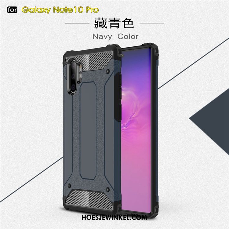 Samsung Galaxy Note 10+ Hoesje Siliconen Blauw Mobiele Telefoon, Samsung Galaxy Note 10+ Hoesje Anti-fall Hoes