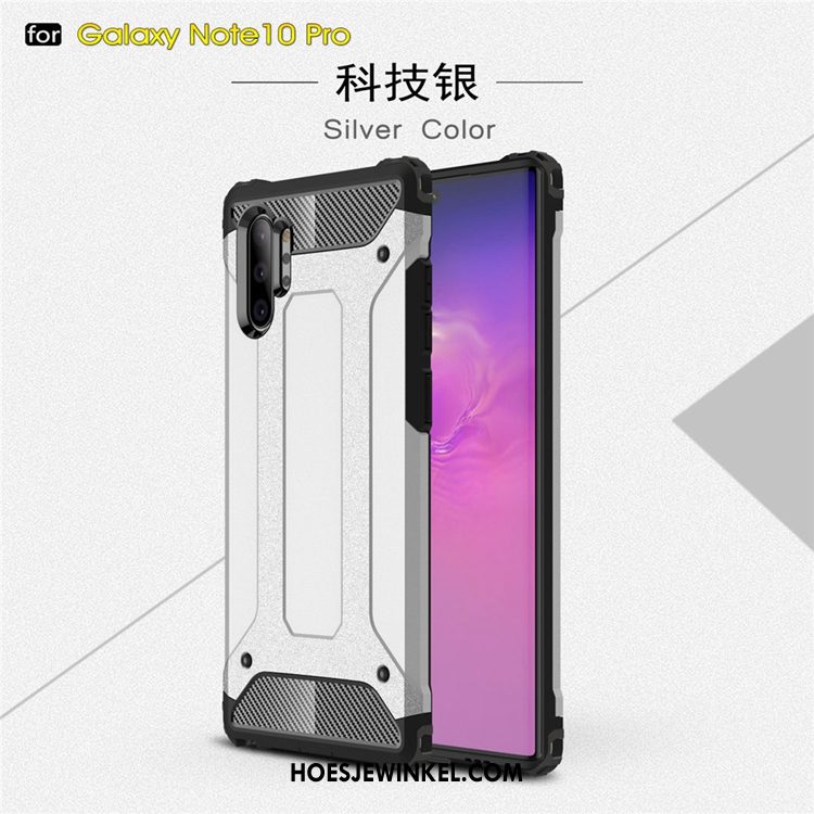 Samsung Galaxy Note 10+ Hoesje Siliconen Blauw Mobiele Telefoon, Samsung Galaxy Note 10+ Hoesje Anti-fall Hoes