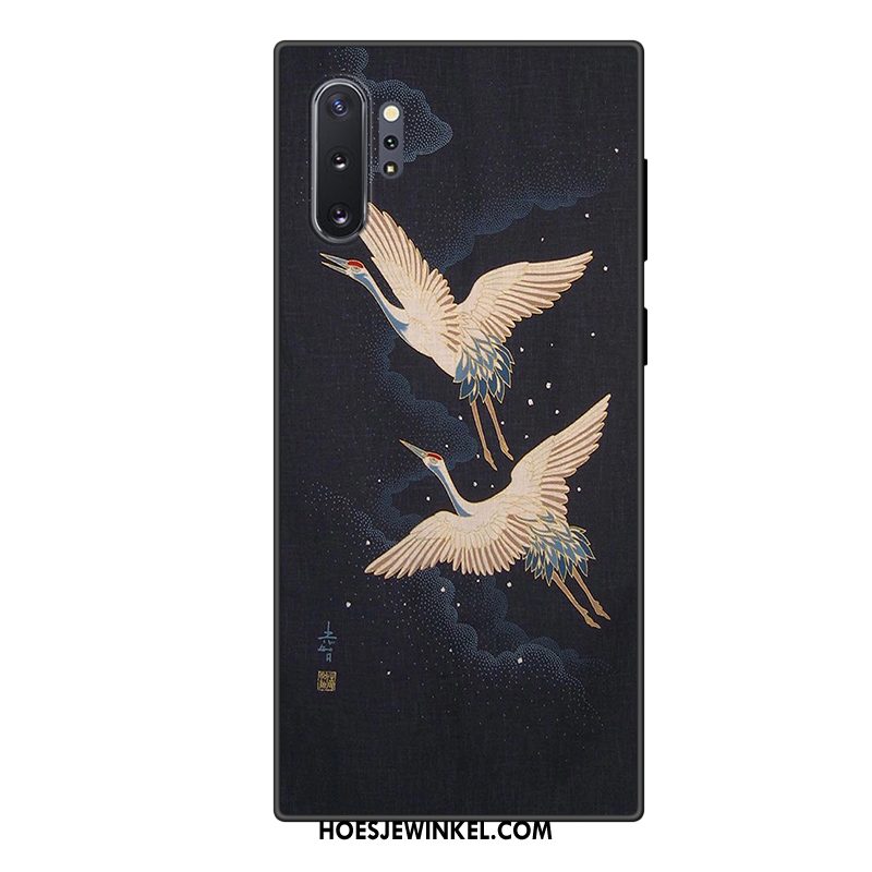 Samsung Galaxy Note 10+ Hoesje Spotprent Ster Purper, Samsung Galaxy Note 10+ Hoesje Bescherming Hoes