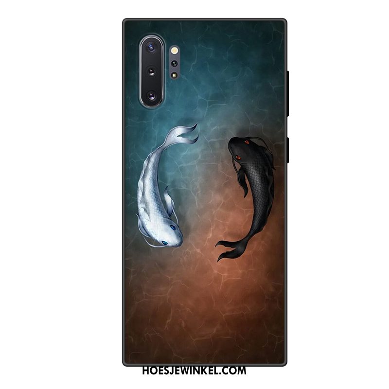 Samsung Galaxy Note 10+ Hoesje Spotprent Ster Purper, Samsung Galaxy Note 10+ Hoesje Bescherming Hoes