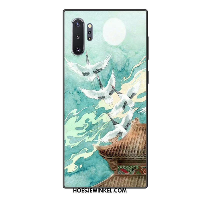 Samsung Galaxy Note 10+ Hoesje Spotprent Ster Purper, Samsung Galaxy Note 10+ Hoesje Bescherming Hoes