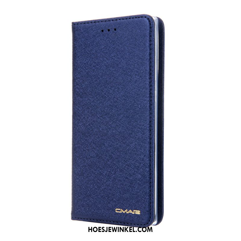 Samsung Galaxy Note 10+ Hoesje Ster Mobiele Telefoon Folio, Samsung Galaxy Note 10+ Hoesje Blauw Leren Etui