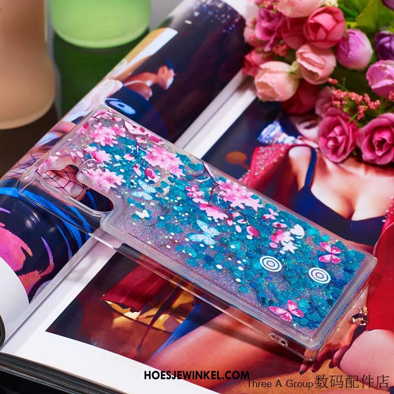 Samsung Galaxy Note 10 Hoesje Zacht Blauw Bescherming, Samsung Galaxy Note 10 Hoesje Drijfzand Ster