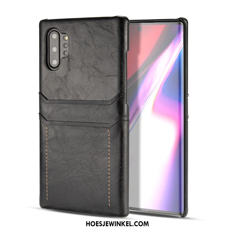 Samsung Galaxy Note 10+ Hoesje Zwart Kaart Mobiele Telefoon, Samsung Galaxy Note 10+ Hoesje Ster