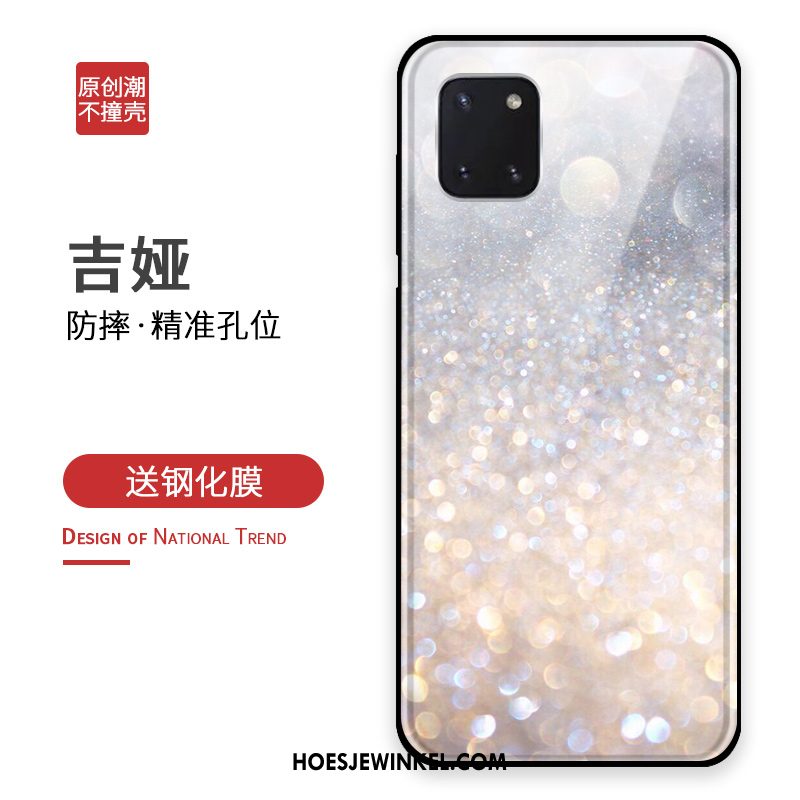 Samsung Galaxy Note 10 Lite Hoesje Eenvoudige Hoes Trendy Merk, Samsung Galaxy Note 10 Lite Hoesje Bescherming Glas