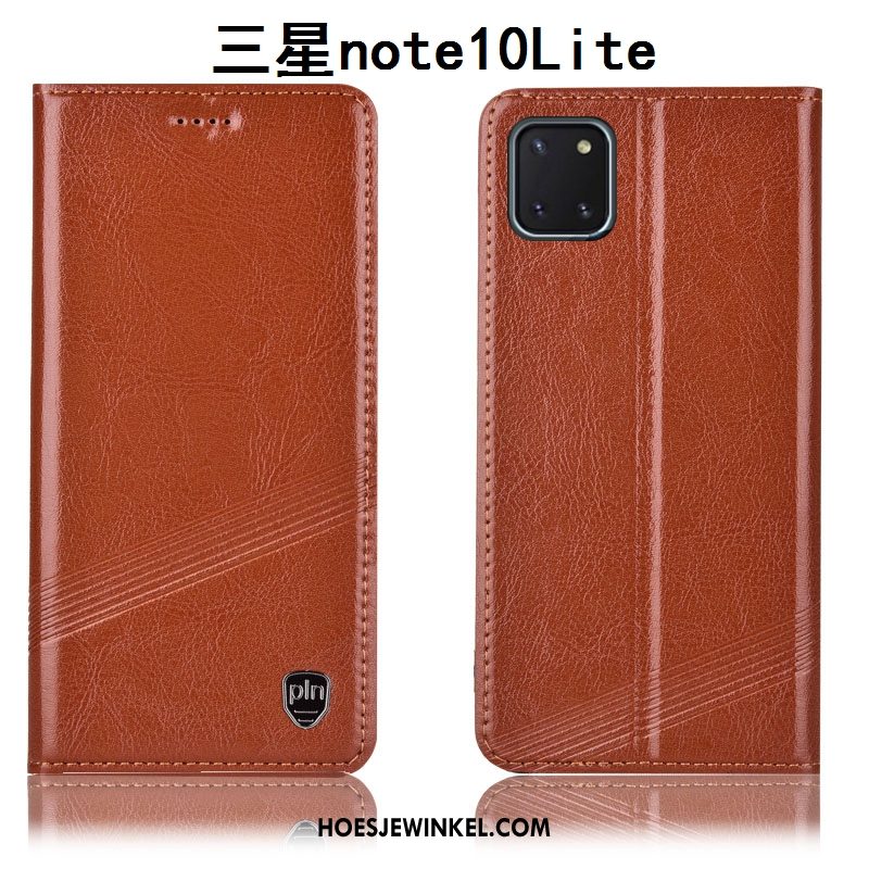 Samsung Galaxy Note 10 Lite Hoesje Folio Ster Anti-fall, Samsung Galaxy Note 10 Lite Hoesje Bescherming Rood