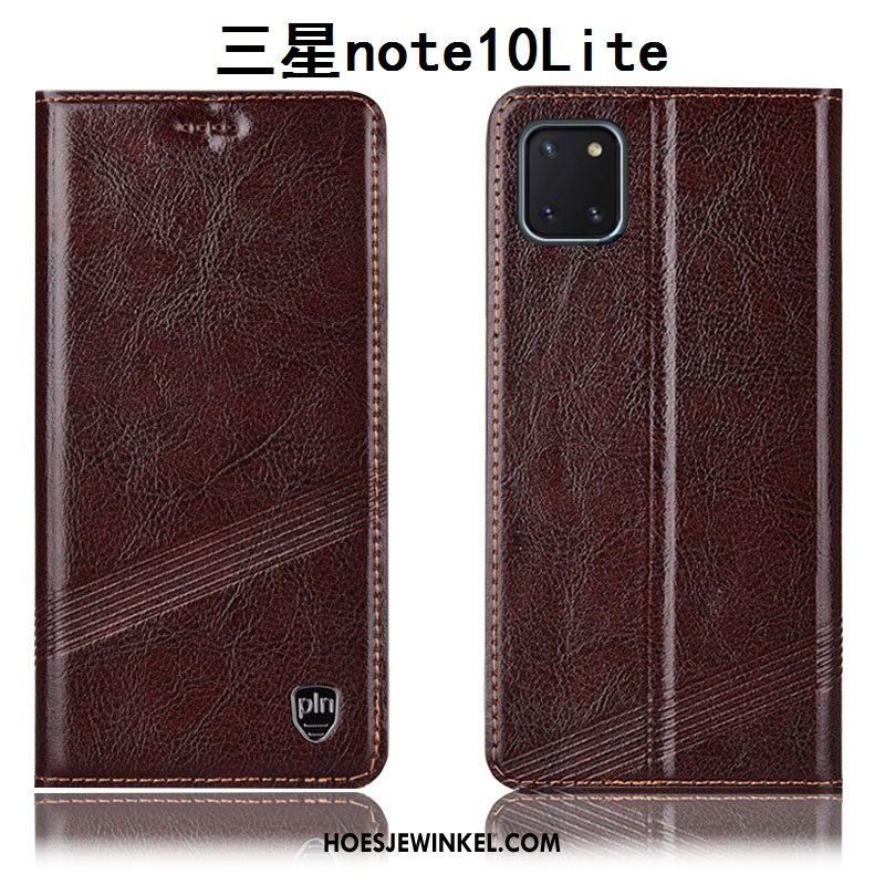 Samsung Galaxy Note 10 Lite Hoesje Folio Ster Anti-fall, Samsung Galaxy Note 10 Lite Hoesje Bescherming Rood