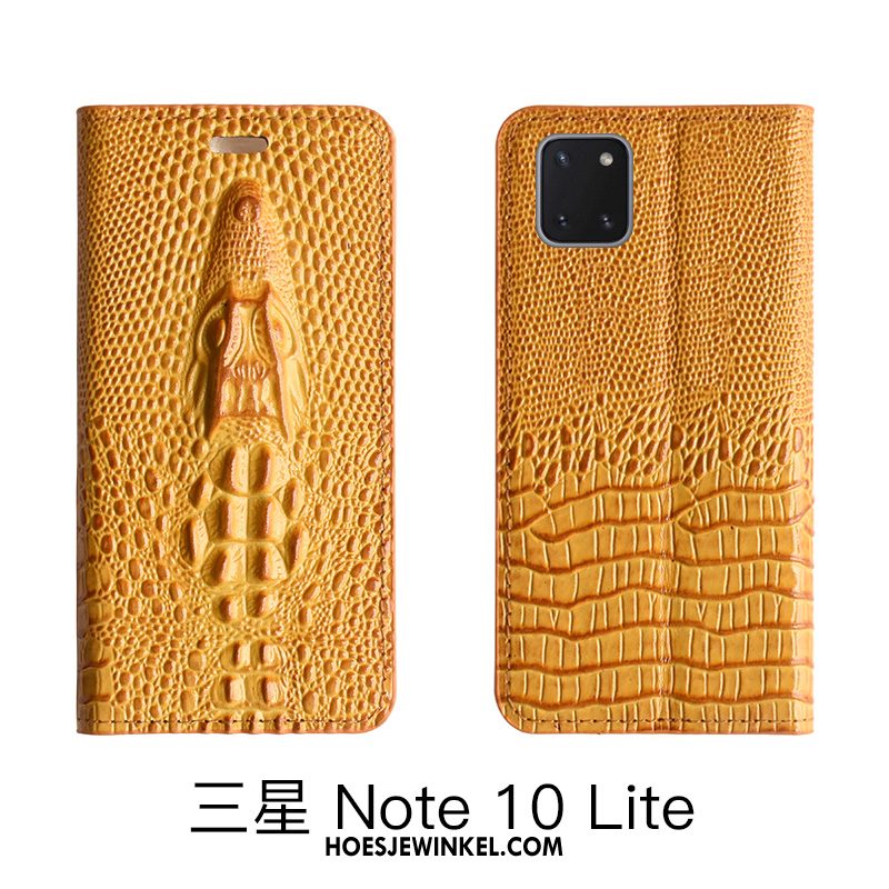 Samsung Galaxy Note 10 Lite Hoesje Mobiele Telefoon All Inclusive Geel, Samsung Galaxy Note 10 Lite Hoesje Koe High End