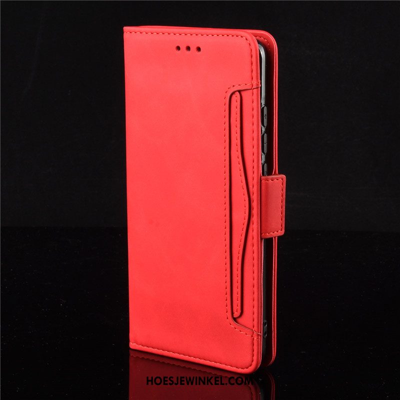 Samsung Galaxy Note 10 Lite Hoesje Roze Leren Etui Ster, Samsung Galaxy Note 10 Lite Hoesje Mobiele Telefoon Portemonnee