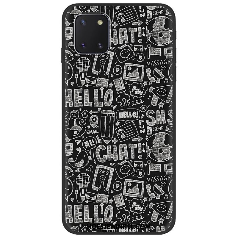 Samsung Galaxy Note 10 Lite Hoesje Schrobben Roze Trend, Samsung Galaxy Note 10 Lite Hoesje Zacht Zwart
