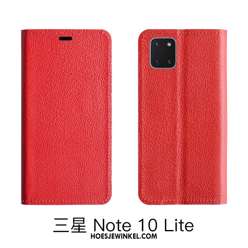 Samsung Galaxy Note 10 Lite Hoesje Ster Koe Bescherming, Samsung Galaxy Note 10 Lite Hoesje Leren Etui Soort Aziatische Vrucht