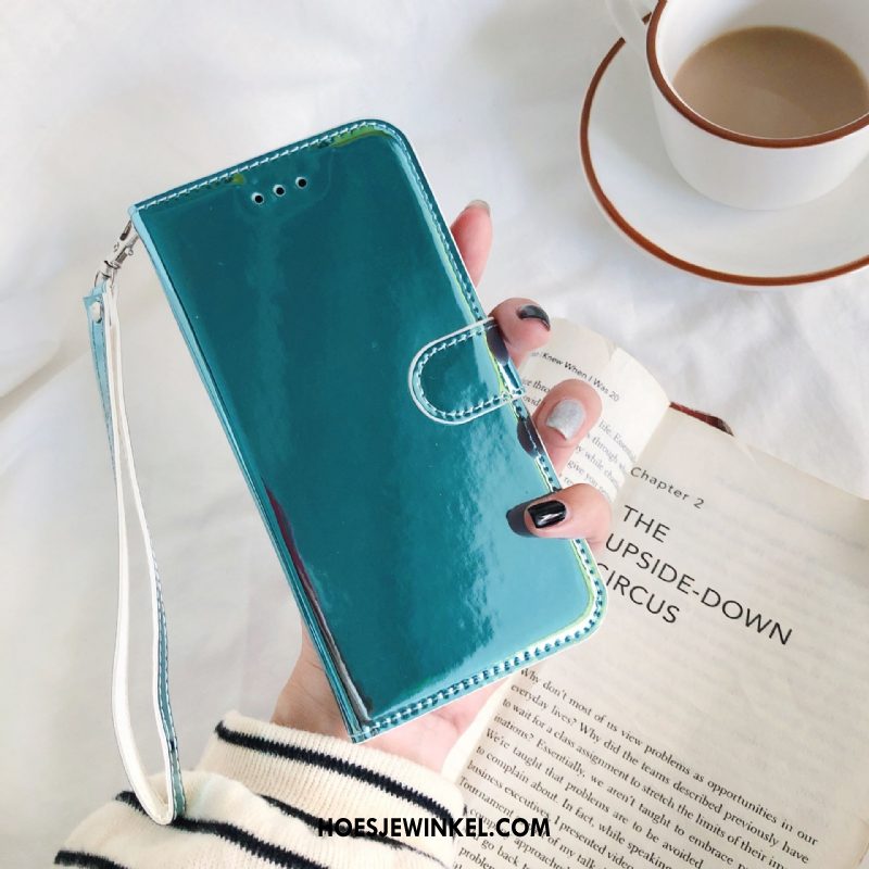 Samsung Galaxy Note 10 Lite Hoesje Ster Vouw Portemonnee, Samsung Galaxy Note 10 Lite Hoesje Folio Groen