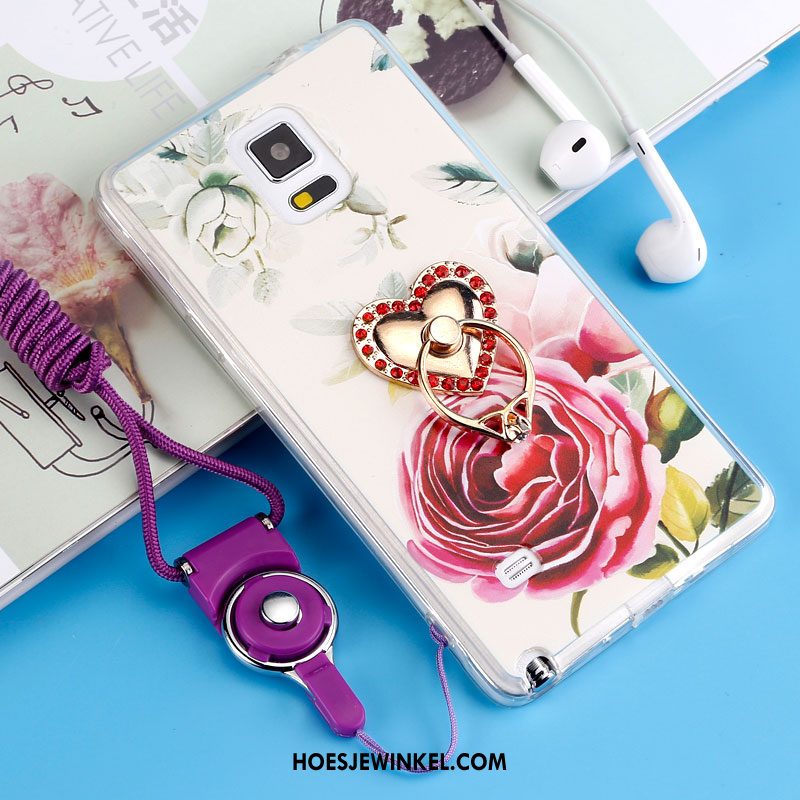 Samsung Galaxy Note 4 Hoesje All Inclusive Anti-fall Zacht, Samsung Galaxy Note 4 Hoesje Siliconen Purper