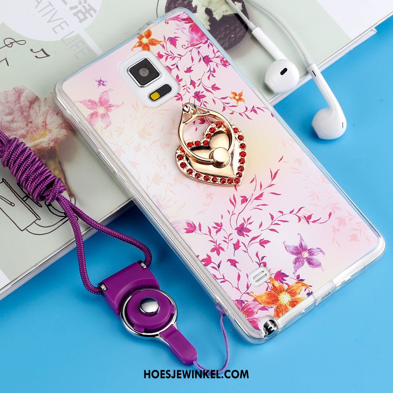 Samsung Galaxy Note 4 Hoesje All Inclusive Anti-fall Zacht, Samsung Galaxy Note 4 Hoesje Siliconen Purper