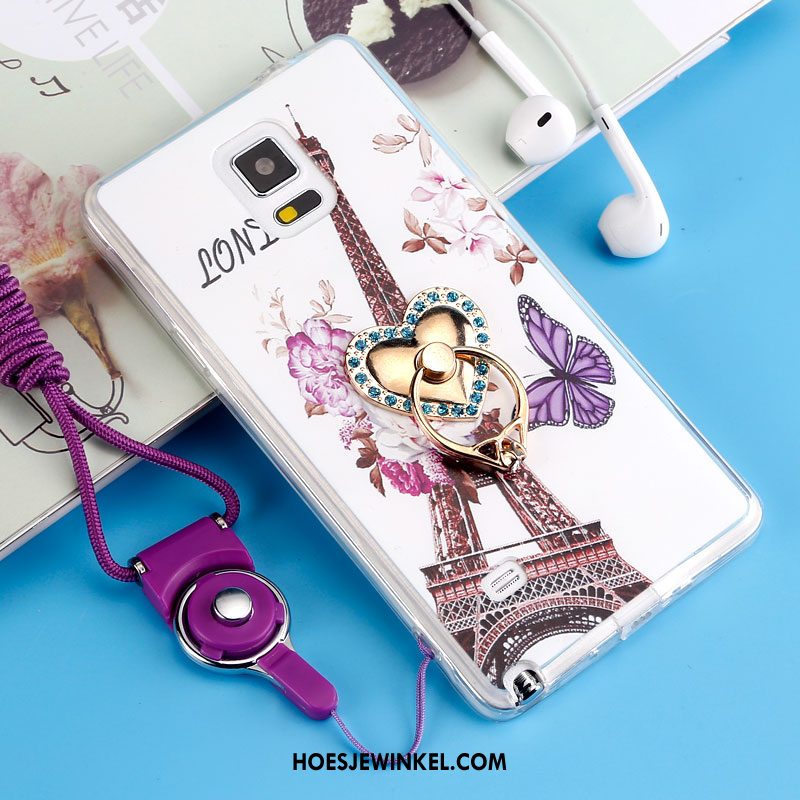 Samsung Galaxy Note 4 Hoesje All Inclusive Anti-fall Zacht, Samsung Galaxy Note 4 Hoesje Siliconen Purper