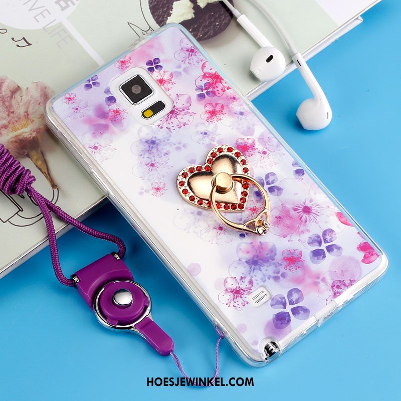 Samsung Galaxy Note 4 Hoesje All Inclusive Anti-fall Zacht, Samsung Galaxy Note 4 Hoesje Siliconen Purper