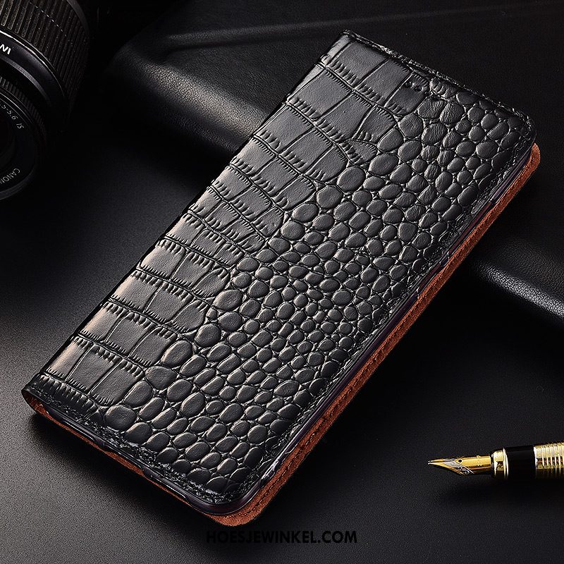 Samsung Galaxy Note 4 Hoesje Bescherming Anti-fall Krokodil, Samsung Galaxy Note 4 Hoesje Leren Etui Hoes Braun