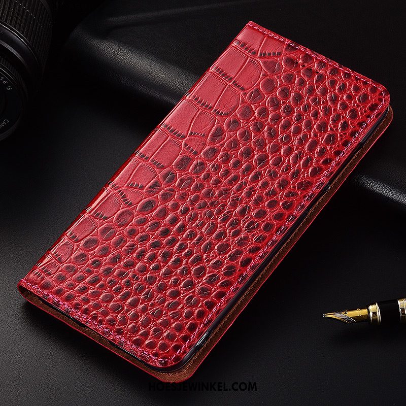 Samsung Galaxy Note 4 Hoesje Bescherming Anti-fall Krokodil, Samsung Galaxy Note 4 Hoesje Leren Etui Hoes Braun