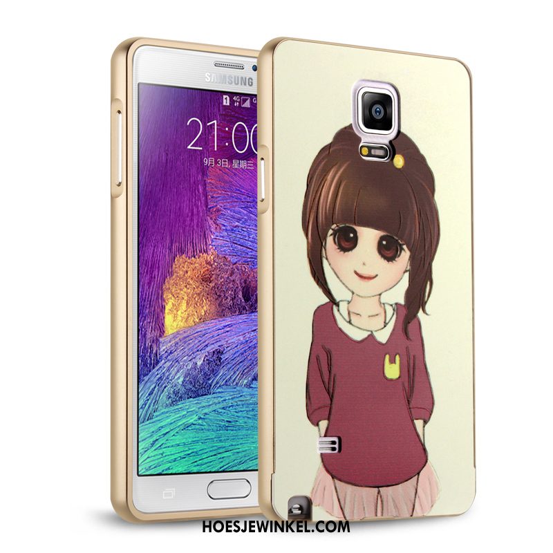 Samsung Galaxy Note 4 Hoesje Bescherming Omlijsting Roze, Samsung Galaxy Note 4 Hoesje Hoes Ster