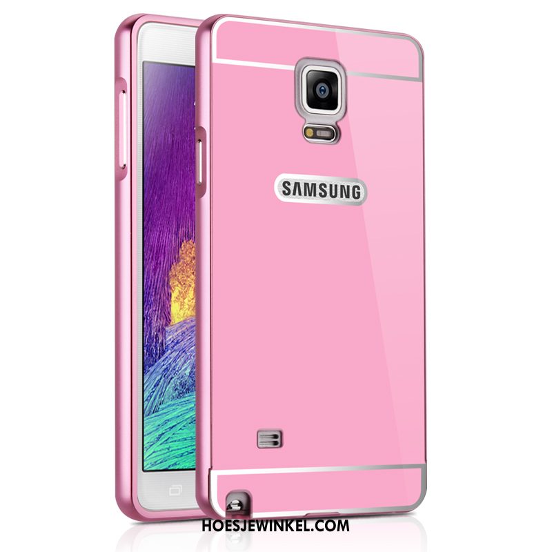 Samsung Galaxy Note 4 Hoesje Bescherming Omlijsting Roze, Samsung Galaxy Note 4 Hoesje Hoes Ster