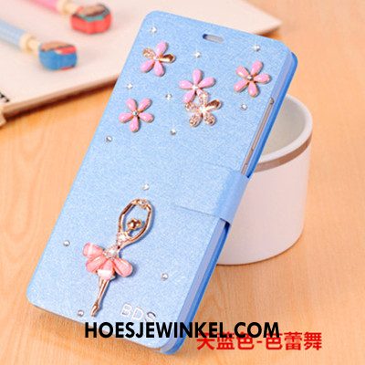 Samsung Galaxy Note 4 Hoesje Blauw Mobiele Telefoon Bescherming, Samsung Galaxy Note 4 Hoesje Clamshell Leren Etui