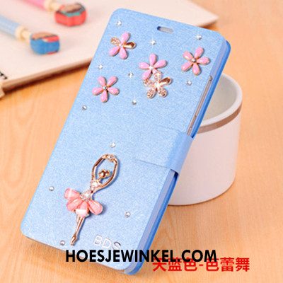 Samsung Galaxy Note 4 Hoesje Blauw Mobiele Telefoon Bescherming, Samsung Galaxy Note 4 Hoesje Clamshell Leren Etui