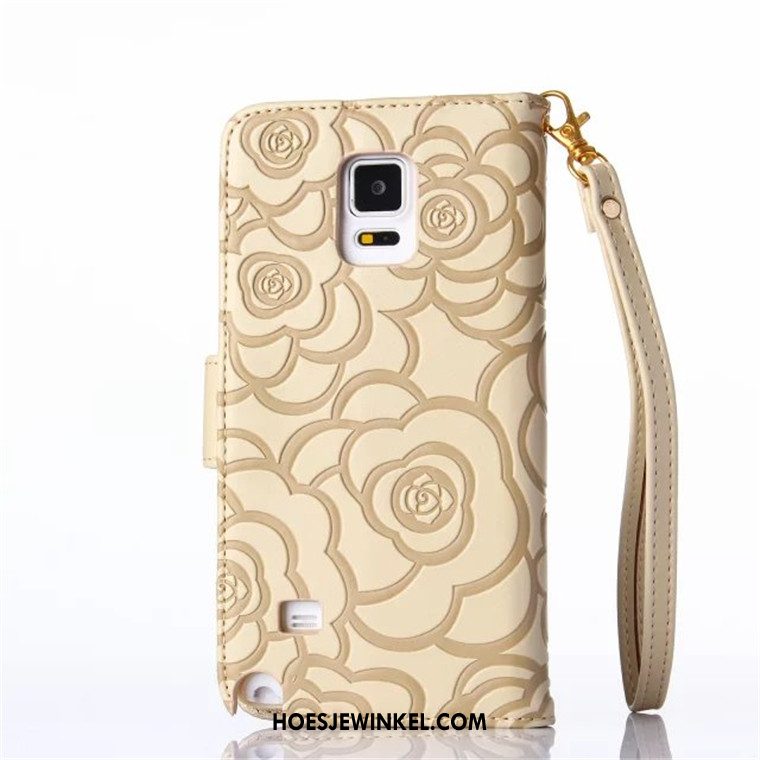 Samsung Galaxy Note 4 Hoesje Clamshell Anti-fall Bescherming, Samsung Galaxy Note 4 Hoesje Hoes Goud