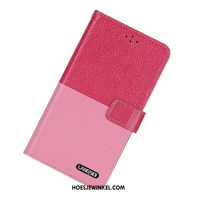 Samsung Galaxy Note 4 Hoesje Echt Leer Anti-fall Eenvoudige, Samsung Galaxy Note 4 Hoesje Rood Bescherming