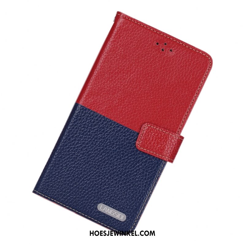 Samsung Galaxy Note 4 Hoesje Echt Leer Anti-fall Eenvoudige, Samsung Galaxy Note 4 Hoesje Rood Bescherming