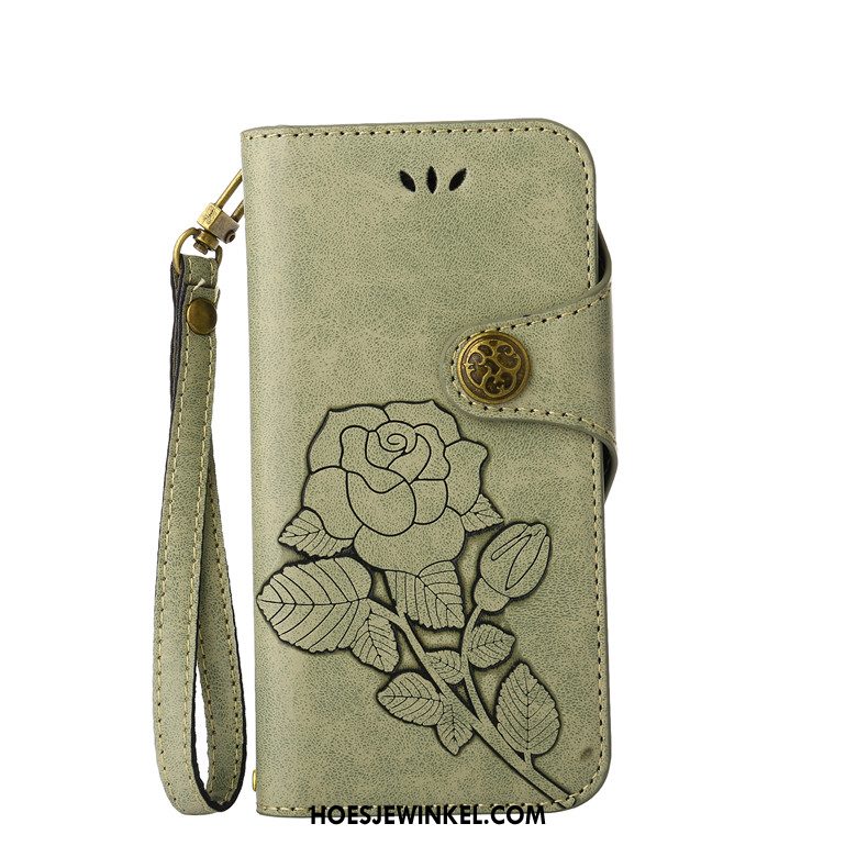 Samsung Galaxy Note 4 Hoesje Groen Vintage Hanger, Samsung Galaxy Note 4 Hoesje Anti-fall Kaart