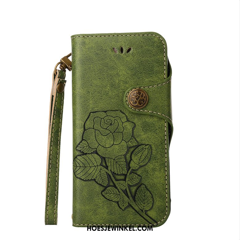 Samsung Galaxy Note 4 Hoesje Groen Vintage Hanger, Samsung Galaxy Note 4 Hoesje Anti-fall Kaart