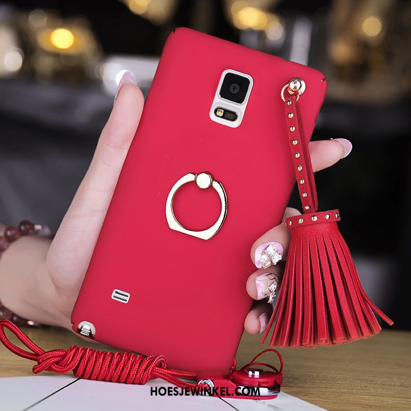 Samsung Galaxy Note 4 Hoesje Hoes Ondersteuning Rood, Samsung Galaxy Note 4 Hoesje Bescherming Zwart