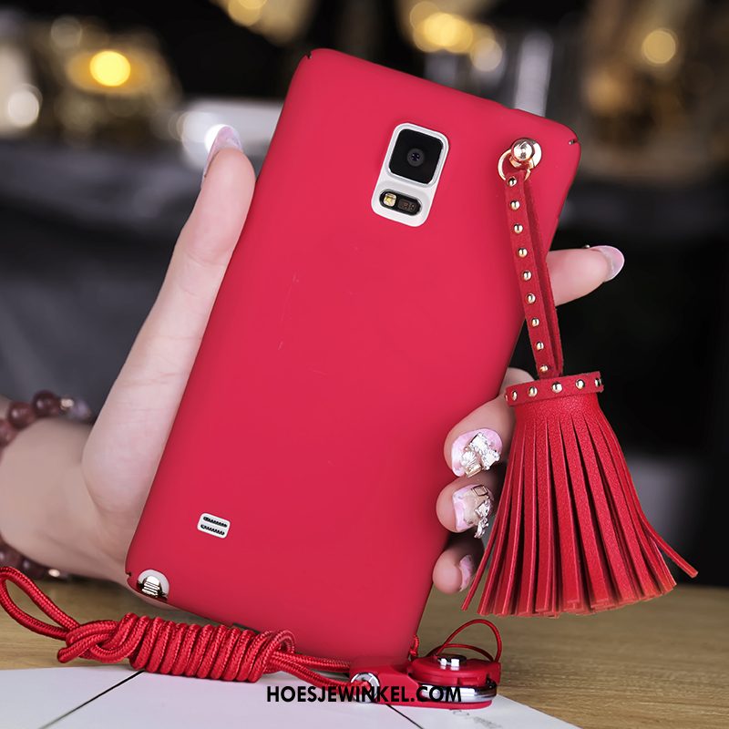 Samsung Galaxy Note 4 Hoesje Hoes Ondersteuning Rood, Samsung Galaxy Note 4 Hoesje Bescherming Zwart