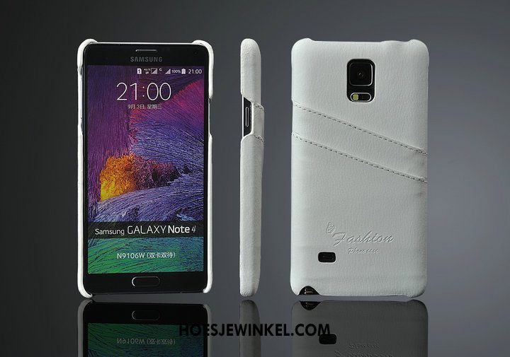 Samsung Galaxy Note 4 Hoesje Kaart Soort Aziatische Vrucht Bescherming, Samsung Galaxy Note 4 Hoesje Leer Hoes Braun