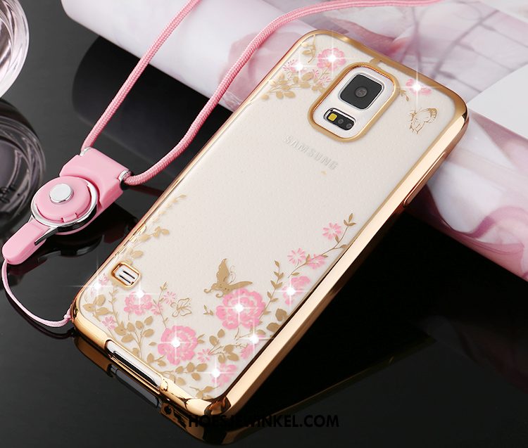 Samsung Galaxy Note 4 Hoesje Lichte En Dun Zacht Goud, Samsung Galaxy Note 4 Hoesje Met Strass Siliconen