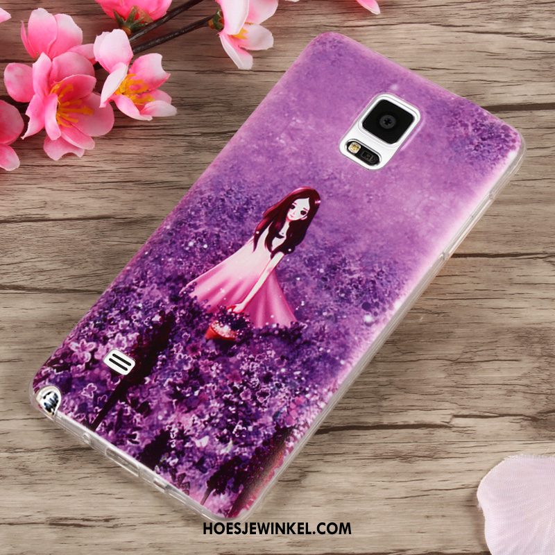 Samsung Galaxy Note 4 Hoesje Purper Anti-fall Hoes, Samsung Galaxy Note 4 Hoesje Mobiele Telefoon Siliconen