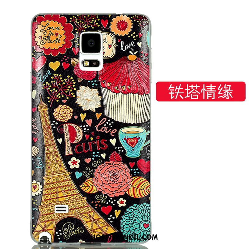 Samsung Galaxy Note 4 Hoesje Reliëf Groen Hoes, Samsung Galaxy Note 4 Hoesje Hard Bescherming