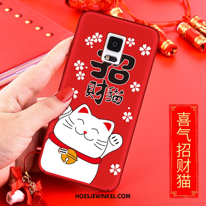 Samsung Galaxy Note 4 Hoesje Rood Ster Rijkdom, Samsung Galaxy Note 4 Hoesje Trend Kat