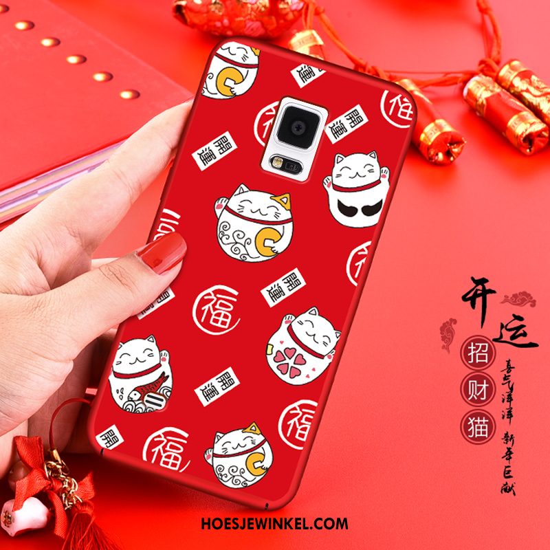 Samsung Galaxy Note 4 Hoesje Rood Ster Rijkdom, Samsung Galaxy Note 4 Hoesje Trend Kat