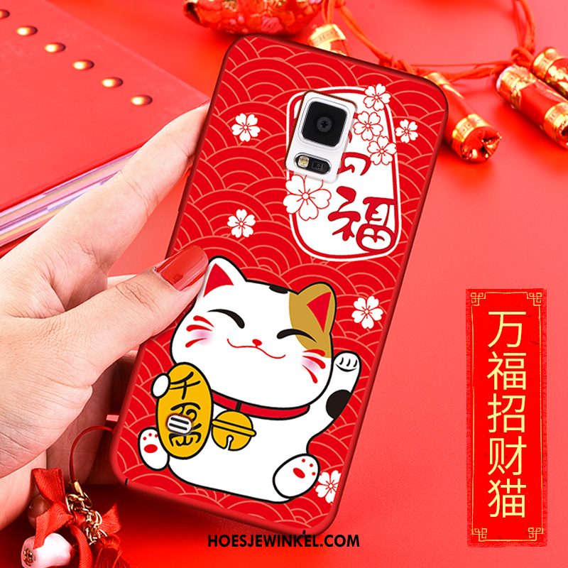 Samsung Galaxy Note 4 Hoesje Rood Ster Rijkdom, Samsung Galaxy Note 4 Hoesje Trend Kat