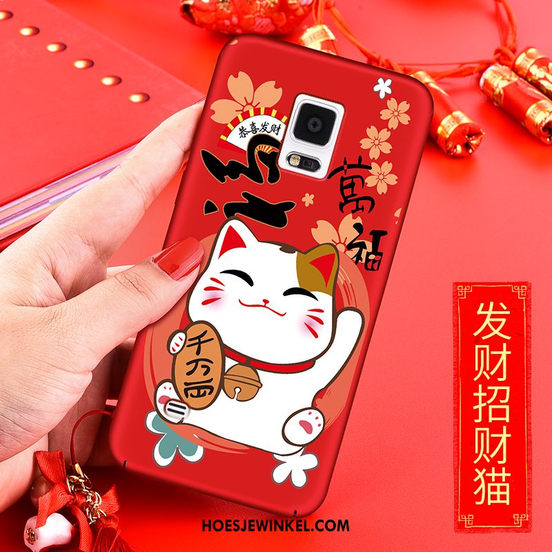 Samsung Galaxy Note 4 Hoesje Rood Ster Rijkdom, Samsung Galaxy Note 4 Hoesje Trend Kat