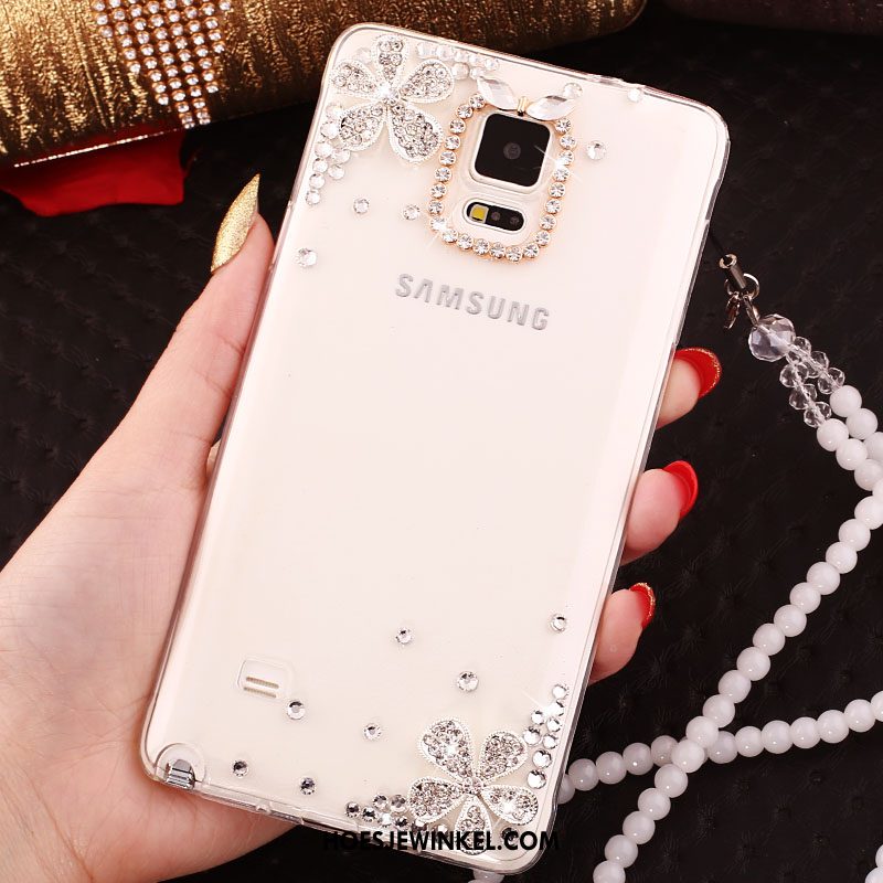 Samsung Galaxy Note 4 Hoesje Scheppend Blauw Anti-fall, Samsung Galaxy Note 4 Hoesje Siliconen Hoes