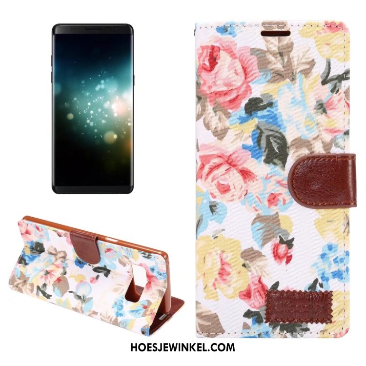 Samsung Galaxy Note 8 Hoesje Doek Portemonnee Leren Etui, Samsung Galaxy Note 8 Hoesje Mobiele Telefoon Bescherming