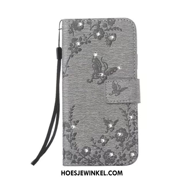 Samsung Galaxy Note 8 Hoesje Hanger Leren Etui Met Strass, Samsung Galaxy Note 8 Hoesje Portemonnee Mobiele Telefoon