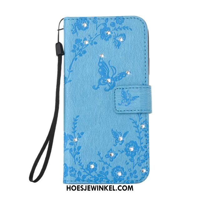 Samsung Galaxy Note 8 Hoesje Hanger Leren Etui Met Strass, Samsung Galaxy Note 8 Hoesje Portemonnee Mobiele Telefoon